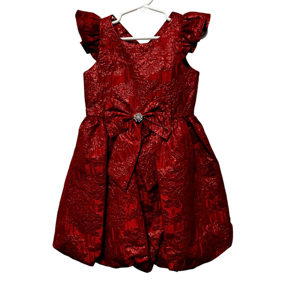 Rare Editions Floral Holiday Dress Size 4T - Picture 1 of 7